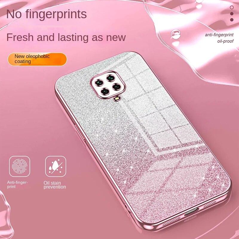 Glitter Plating Phone Case For Xiaomi Redmi Note 9 7 8 Pro Max 9S Mi CC9 Pro 9 9T 8 CC9E Soft TPU Back Cover