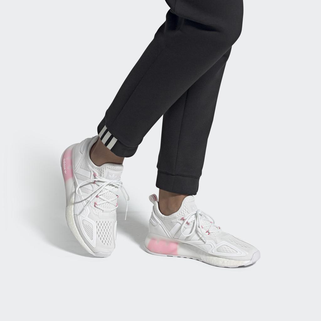 Women's Sneakers adidas ZX 2K Boost White Pink (Women's) Cloud White/Cloud White/Supplier Colour