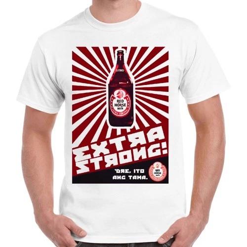 Red Horse Extra Strong Beer Logo Philippines Manila Retro T Shirt 2529