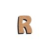Decorative Object - THE PARTY GIANT - Medium Wood Letter 15cm - Brown - Handmade