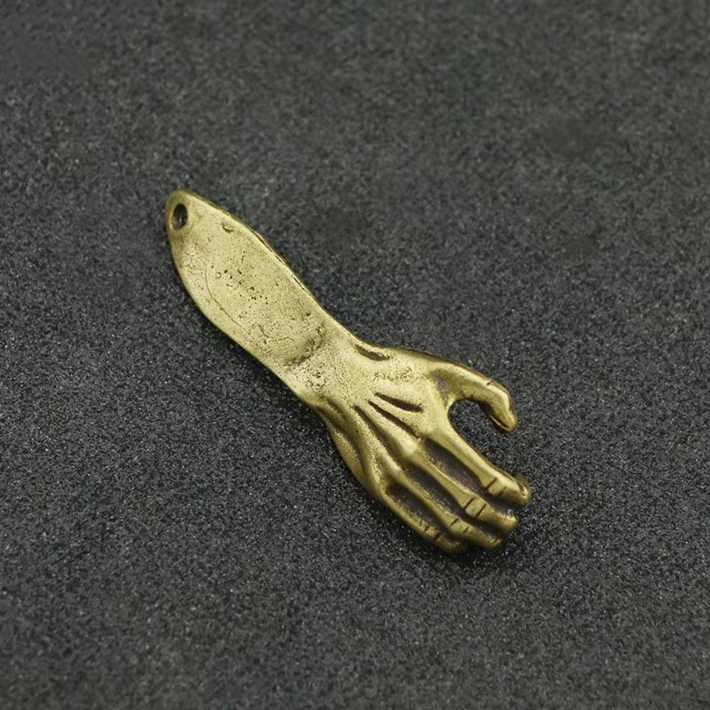 Waist Hangings Metal Bottle Opener Retro Brass Helping Hand Keyring Jewelry Gifts