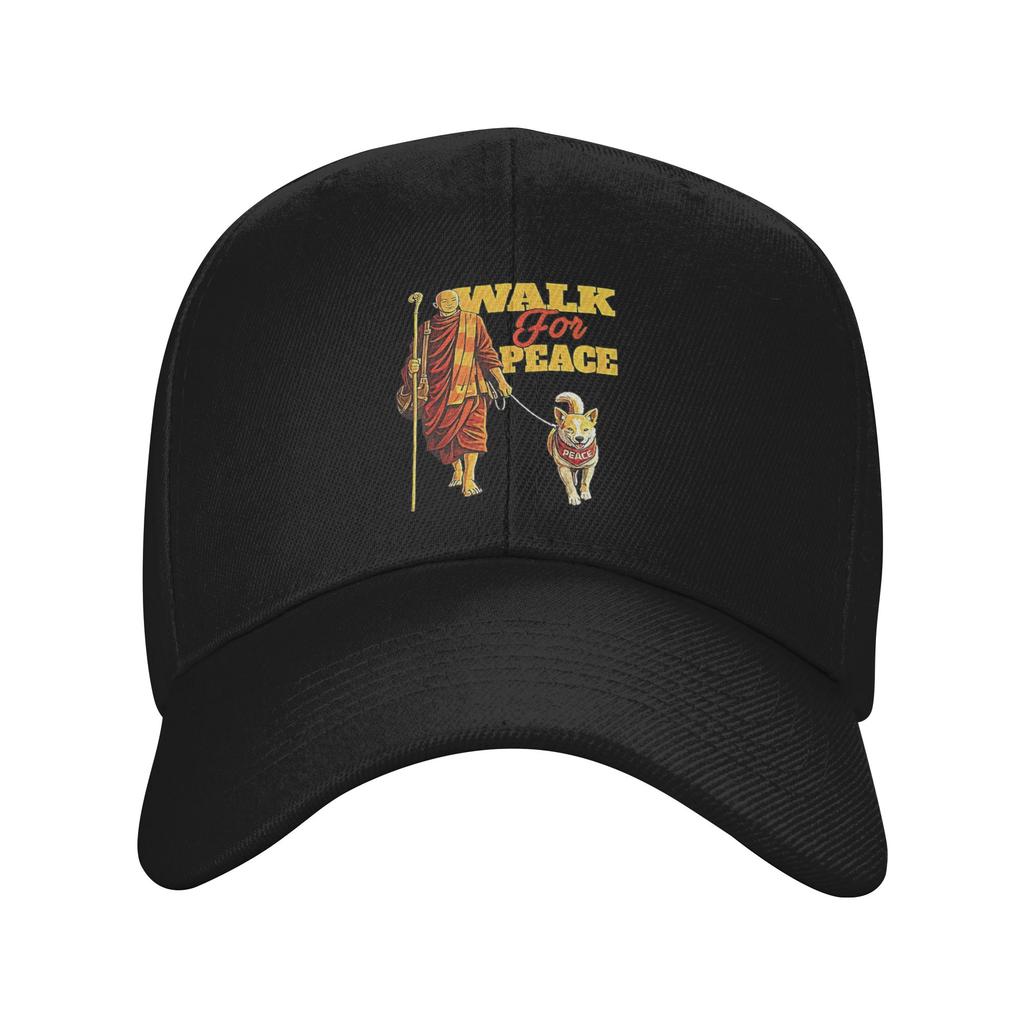 Walk For Peace Monks With Aloka Dog Pilgrimage Casual Baseball Cap Summer Trucker Hat SunProof Hip Hop Hats Yk Baseball Caps