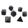 7Pcs/Set Black Dice Set  Personality Unprinted Polyhedron Cubes  Dice