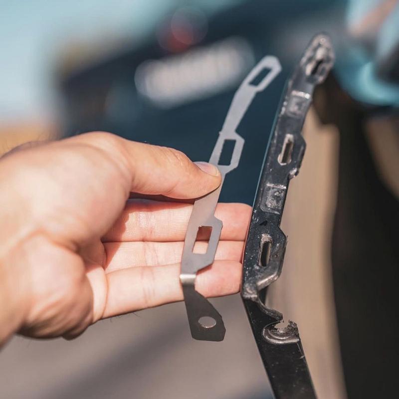 Wooeight 2Pcs Front Bumper Repair Metal Plate Buckle For Toyota Camry 2018-   Reinforced Stainless Steel Bracket
