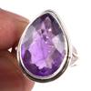 Натуральный африканский аметист, драгоценный камень, кольцо-подарок из стерлингового серебра 925 пробы, размер 7 e9v79