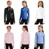 Comfortable Zip-Up Riding Shirt for Girls: Breathable Sweatshirt with Thumb Holes, Collared Neck & Secure Zip Pockets