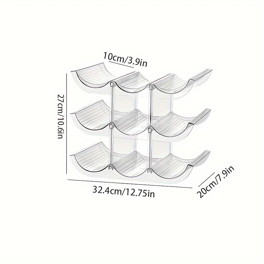 2/3-уровневая штабелируемая стойка для хранения бутылок с водой и вина в холодильнике, кухонный органайзер для хранения шампанского и бутылок с водой