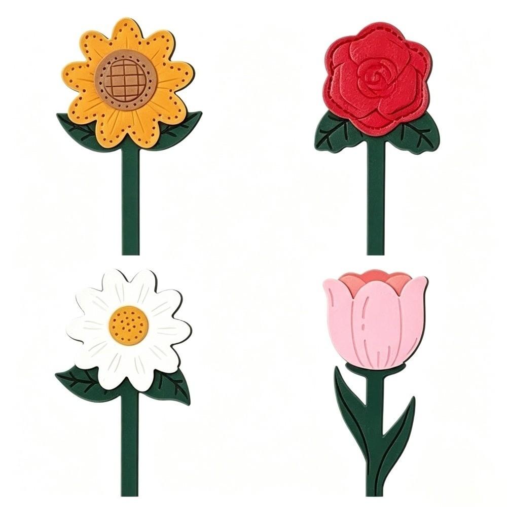 Handmade Leather Bookmarks Creative Page Clips Durable 3D Floral Bookmarks Book Lovers