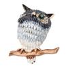Brooch Pin Cute Owl Animal Shape Rhinestone Embellished Exquisite Clothing Pin for Women Clothes Decoration Gift