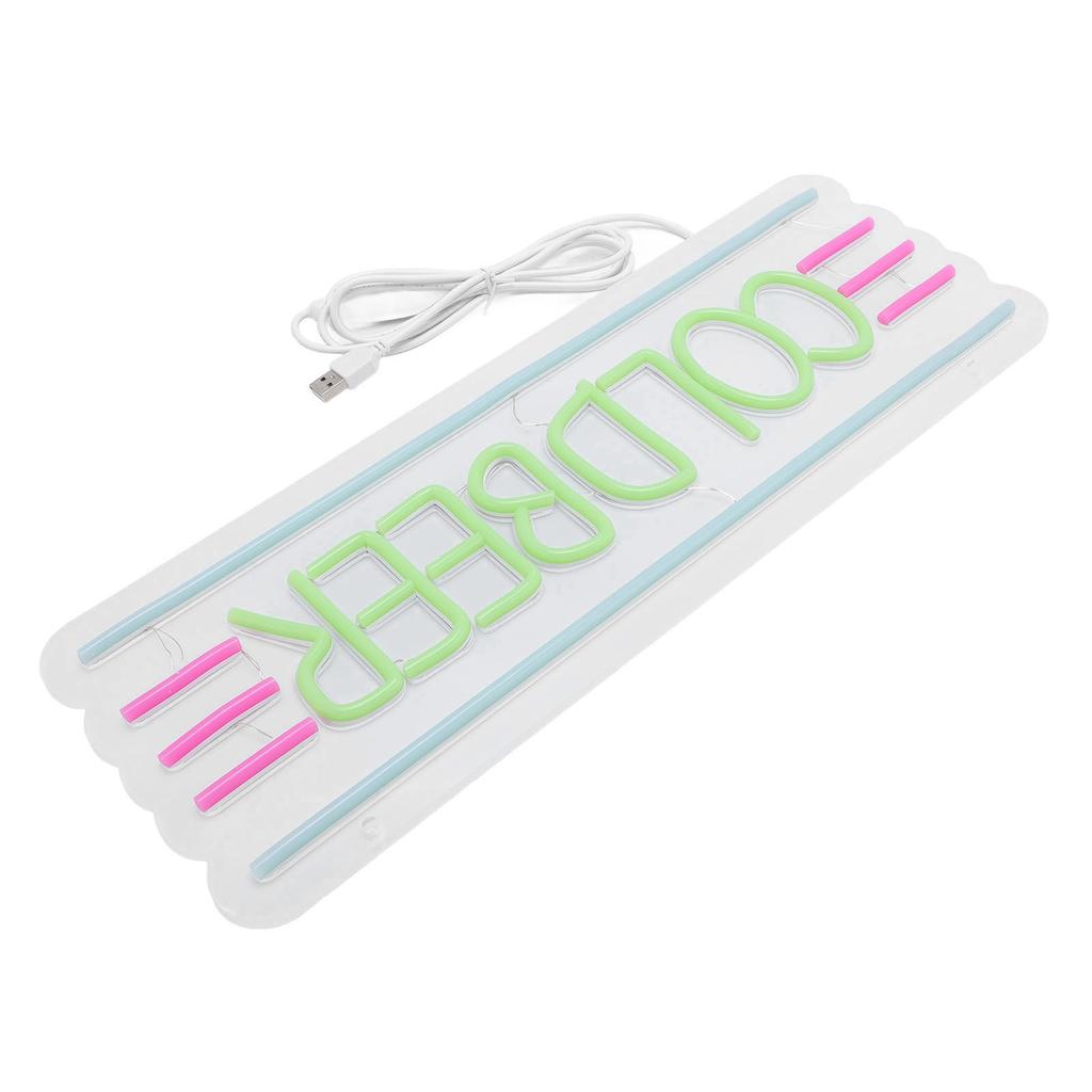 Cold Beer LED Neon Sign Dimmable Hangable Cold Beer Neon Light Sign for Bar Pub Home Decor