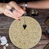 New Wooden Pendulum Board with Moon Star Divination Healing Meditation Board Energy Carven Plate Ornaments Metaphysical Altar