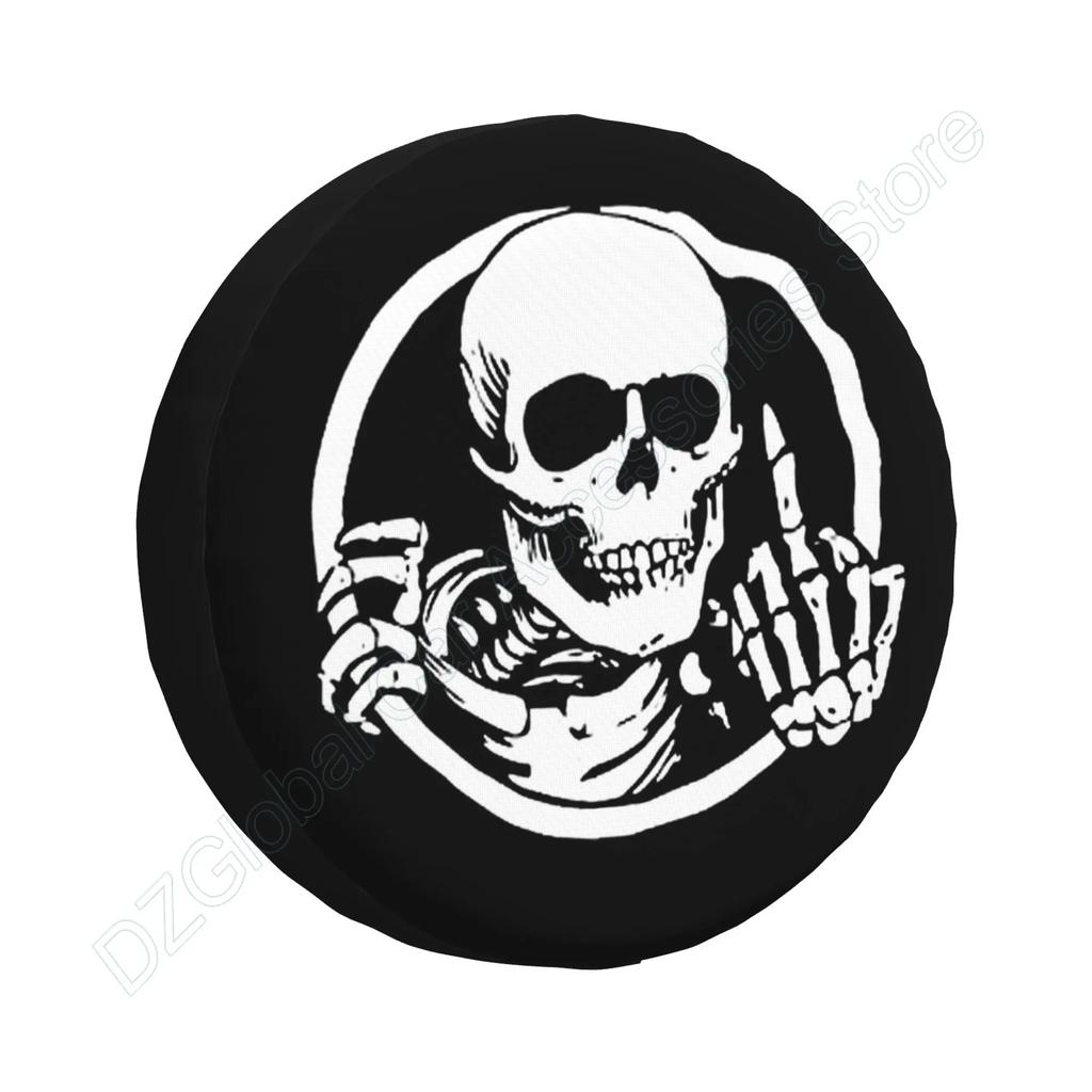 Skull Spare Tire Cover Wheel Covers for Jeep JK Wrangler Trailer RV SUV Truck and Many Vehicles with 14 15 16 17 Inch