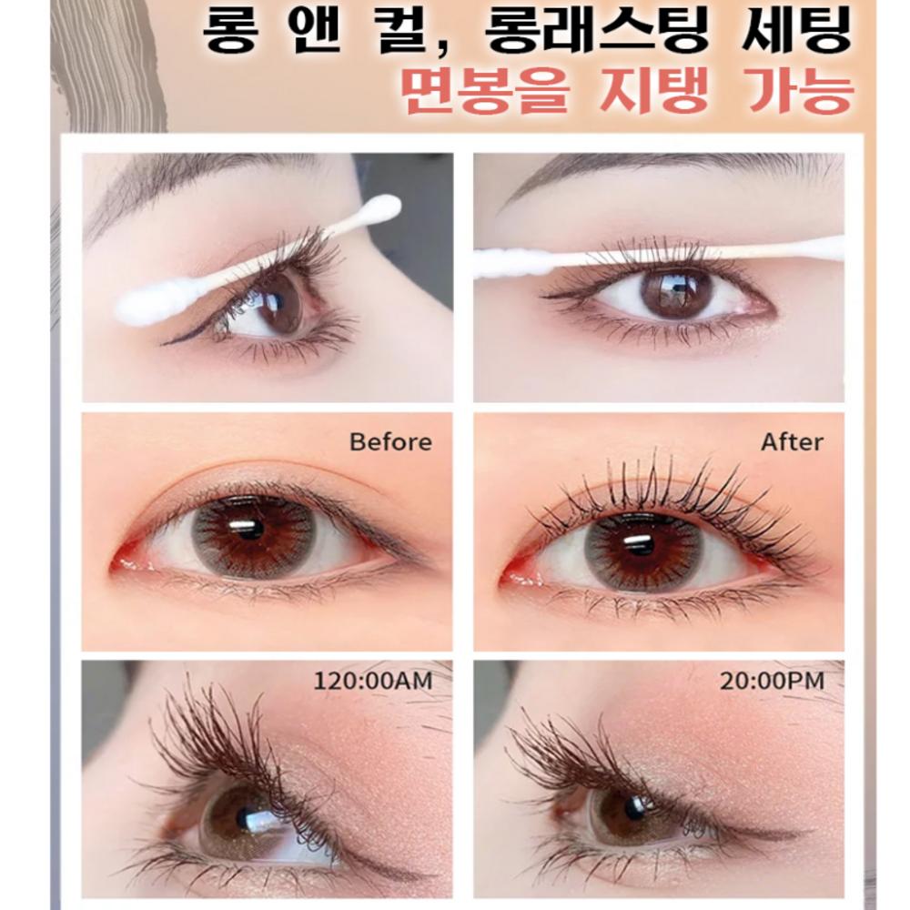 1/1+1 Япония 10 секунд длинная и подкручивающая тушь для ресниц водостойкая объемная и подкручивающая тушь для ресниц питательная стойкая 6 градусов завивки, 3 шт., коричневый + черный