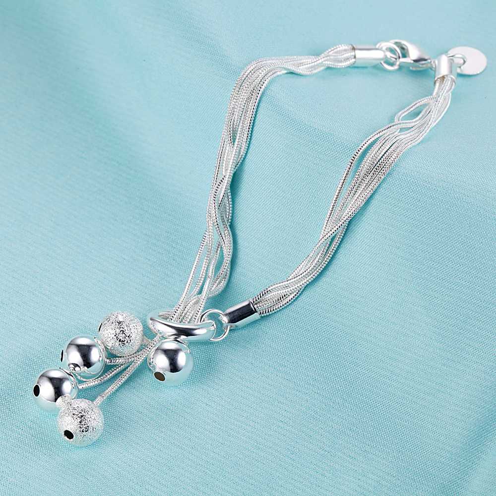 925 Silver Bracelet Heart High Quality Romance Chain For Woman Men Fashion Engagement Party Wedding Jewelry Gift