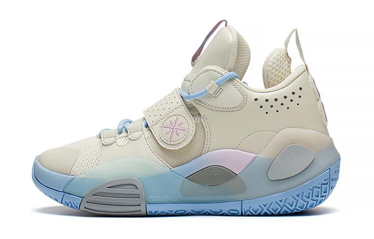 Li Ning Детские баскетбольные кроссовки YOUNG ALL CITY 8 с амортизацией и возвратом энергии, средняя высота, цвет Белый Синий YKBS114-45