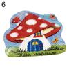 3D Embroidery Carpet Needlework DIY Craft Fuzzy Rug Unfinished Crochet Cushion