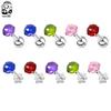 1pc Cubic Zircon Colorful Crystal Labret Monroe Lip Ring Studs Steel Stone 16g Nose Stud Cartilage Helix Tragus Piercing Earring