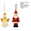 DIY Button Christmas Ornament Kit Stacked Colorful Buttons Christmas Snowman/Santa/Angel/Tree Craft Making Set for Holiday Decor