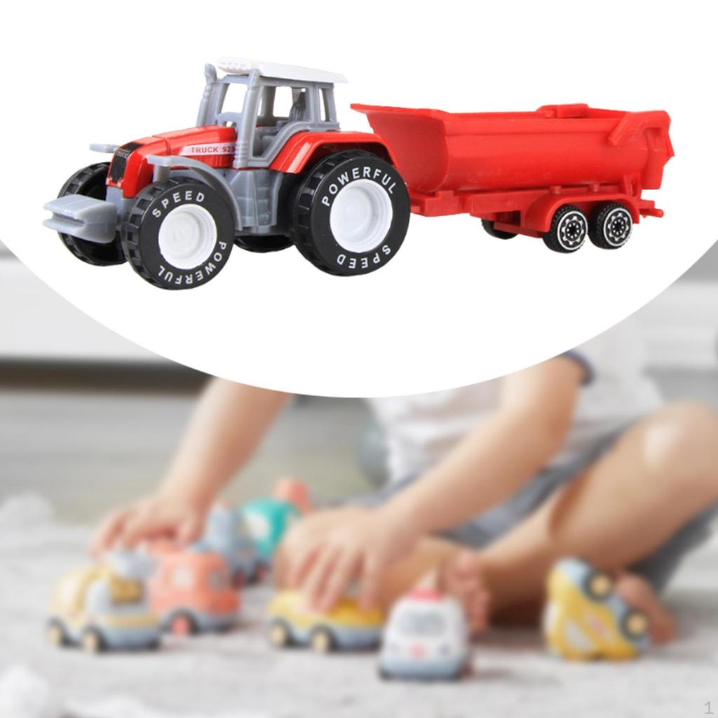 Сельскохозяйственный тракторный грузовик игрушка в подарок образовательный коллекционный толкай и иди с фрикционным приводом для