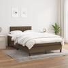 Cadre de lit avec matelas - Maison Exclusive - 120 x 190 cm - Marron foncé - Tête de lit réglable