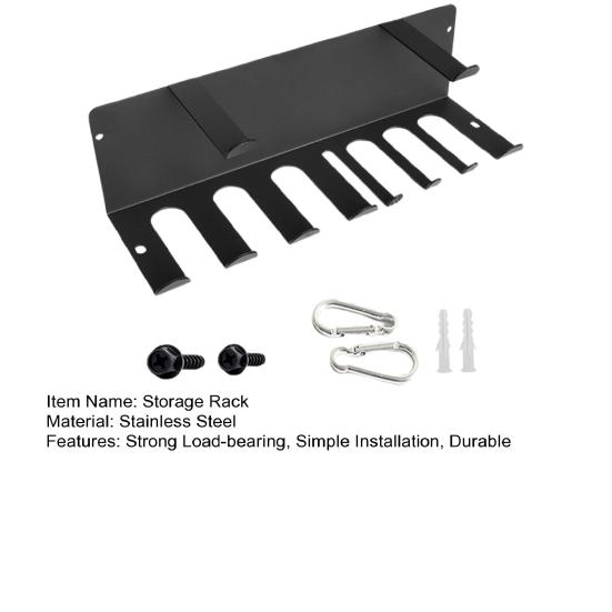 Resistance Bands Storage Hanger Barbell Rack Strong Load-bearing Double Layer Multi-Purpose Gym Equipment Storage Rack