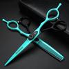 Spring Clip Screw Double Color Hair Scissors 6 Inch 9cr18 Steel Barber Cutting Scissors and Thinning Scissors
