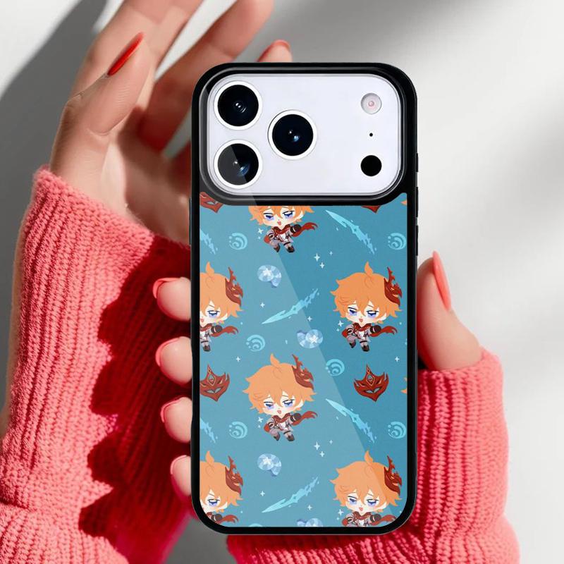 Чехол для телефона Tartaglia Genshin Impact для iPhone 17 Air 16e 15 14 13 Pro Max Задняя крышка для 12 11 Pro Coque
