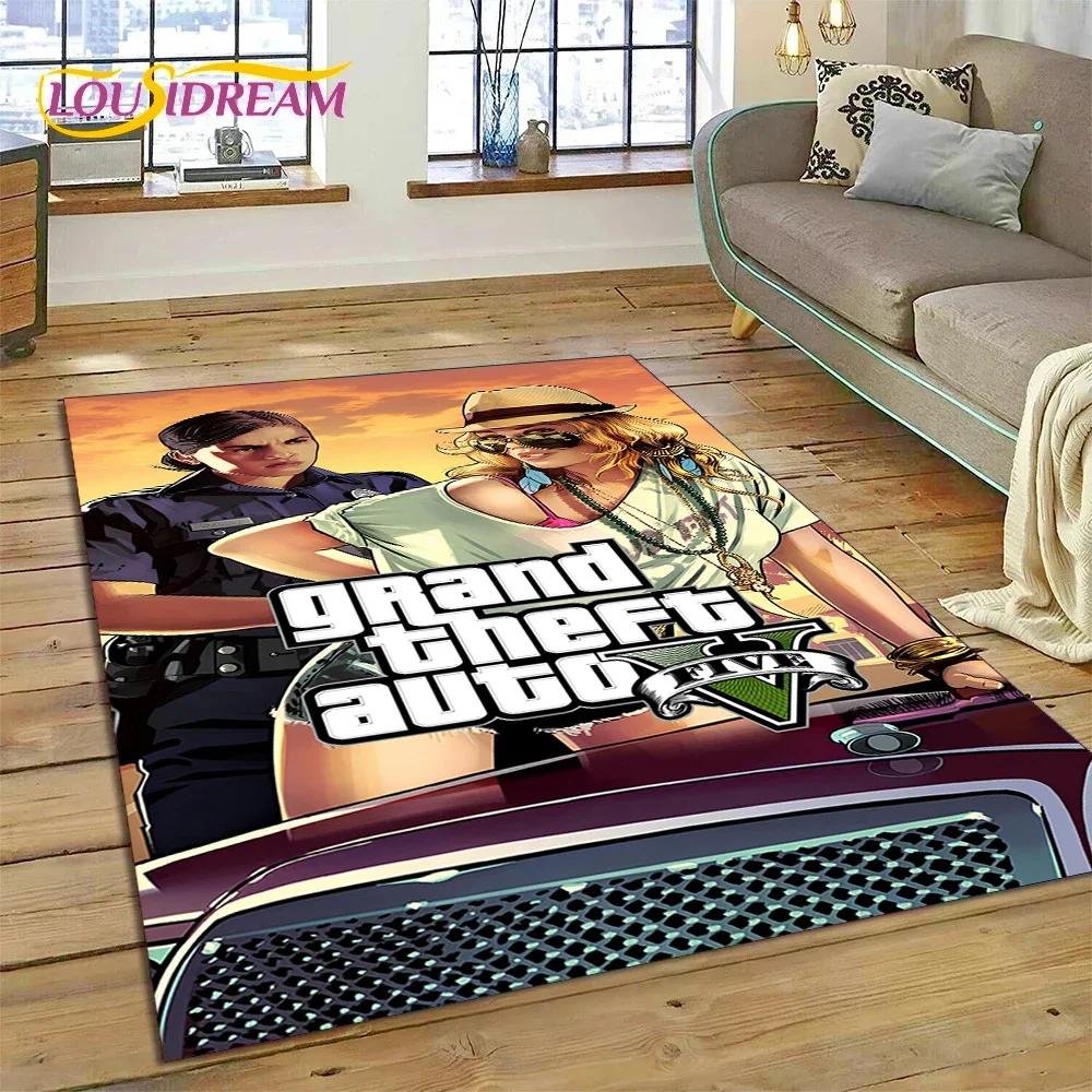 3D Игровой коврик-дорожка Grand Theft Auto (GTA) для Геймера, для Спальни, Гостиной, Домашнего Дивана, Детская Игра, Большой Декор, Напольный Коврик