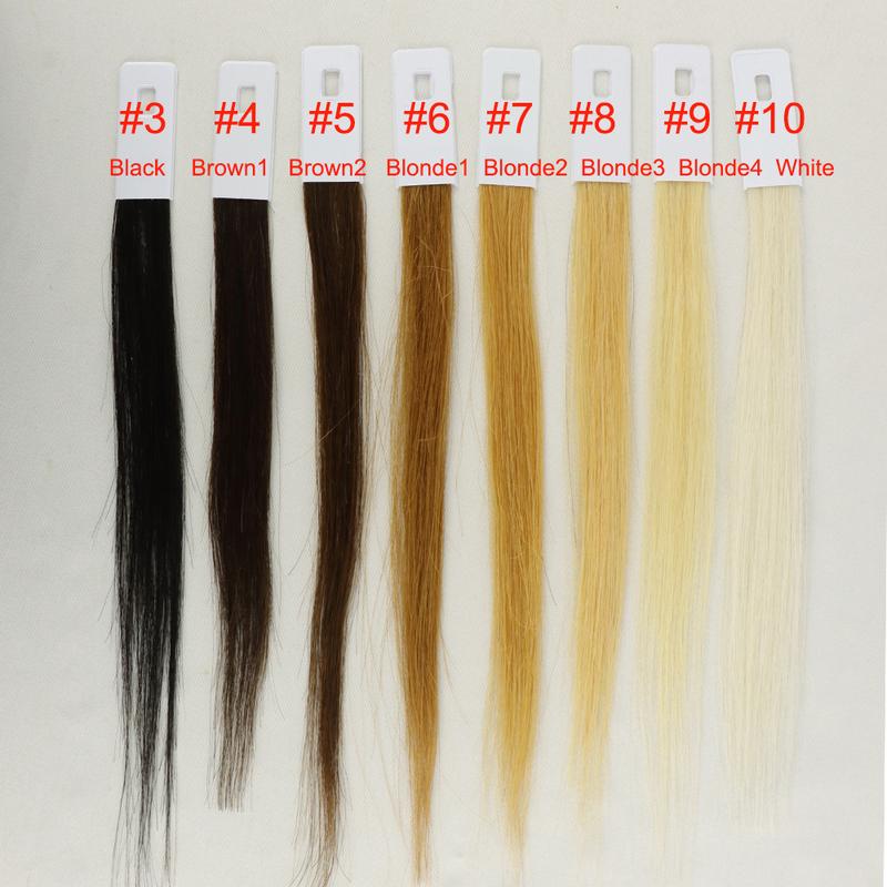 24pcs 8 Colors Mixed Human Hair Color Rings Swatches For Hair Test Hair Colored Strands For Extension Hairdresser Supplies