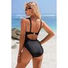 CHARMLEAKS One Piece Swimsuit Women Tummy Tuck Waist Design V Collar Bathing Suit Sexy Monokini Swimwear S-XL