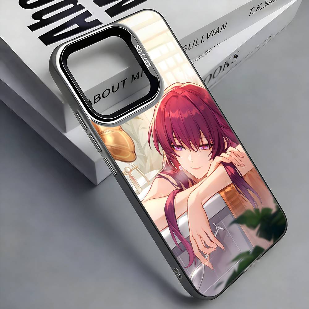 Чехол для телефона Kafka H-Honkai S-Star R-Rail Для iPhone 17,16,15,14,13,12,11 Plus,Pro Max, Цветной Серебряный Чехол для Телефона