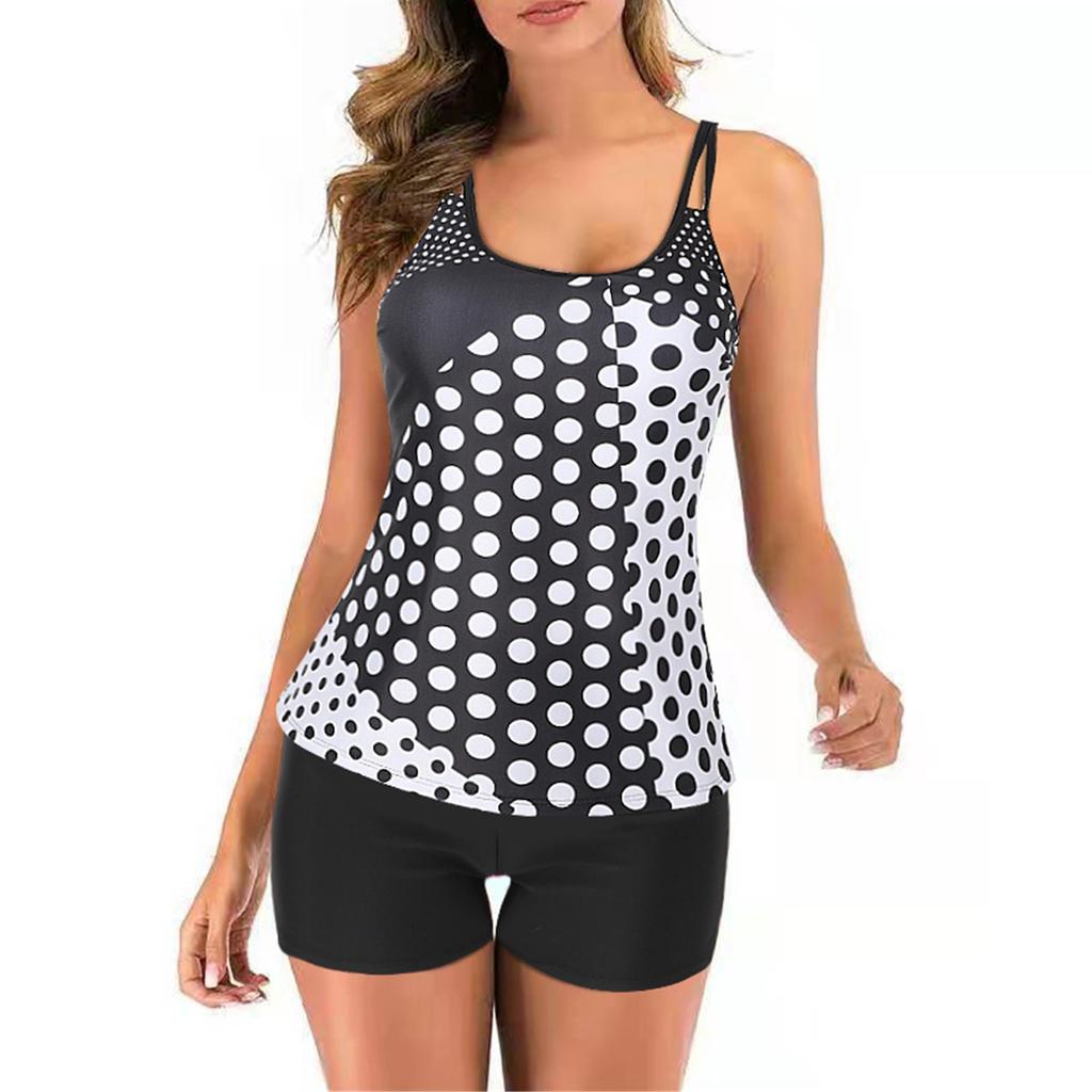 Women Two Piece  Swimsuits  Bathing Tank Tops With Shorts Athletic Swimwear