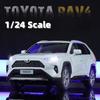 1/24 TOYOTA RAV4 SUV Sport Diecast Alloy Miniature Toy Car Model Remote Control Sound Light Pull Back Collection Gift for Boy