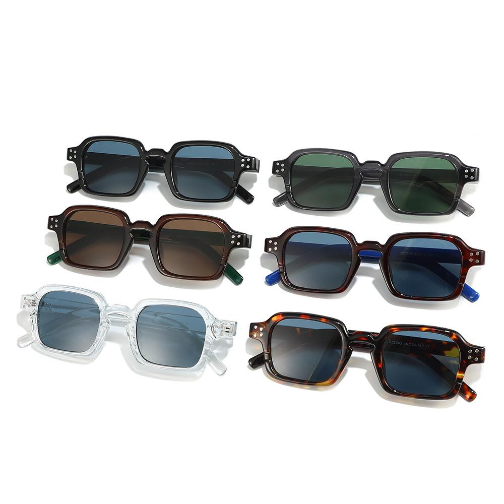 New retro simple square sunglasses high-quality American versatile men's sunglasses for women