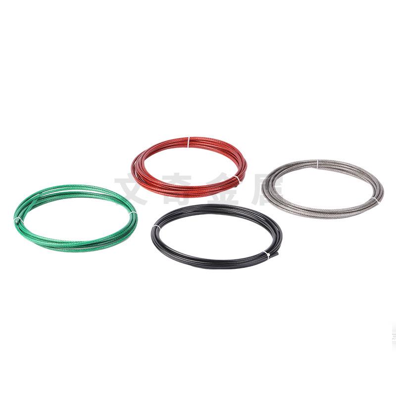 304 Multi-Strand Stainless Steel Wire Rope, Colored Plastic & Rubber Coated Clothesline, 1-8mm.
