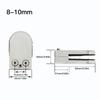 8pcs Stainless Steel Glass Clamps for 6-8mm/8-10mm/10-12mm Thickness Glass Support Brackets Clips with Hex Screwdriver