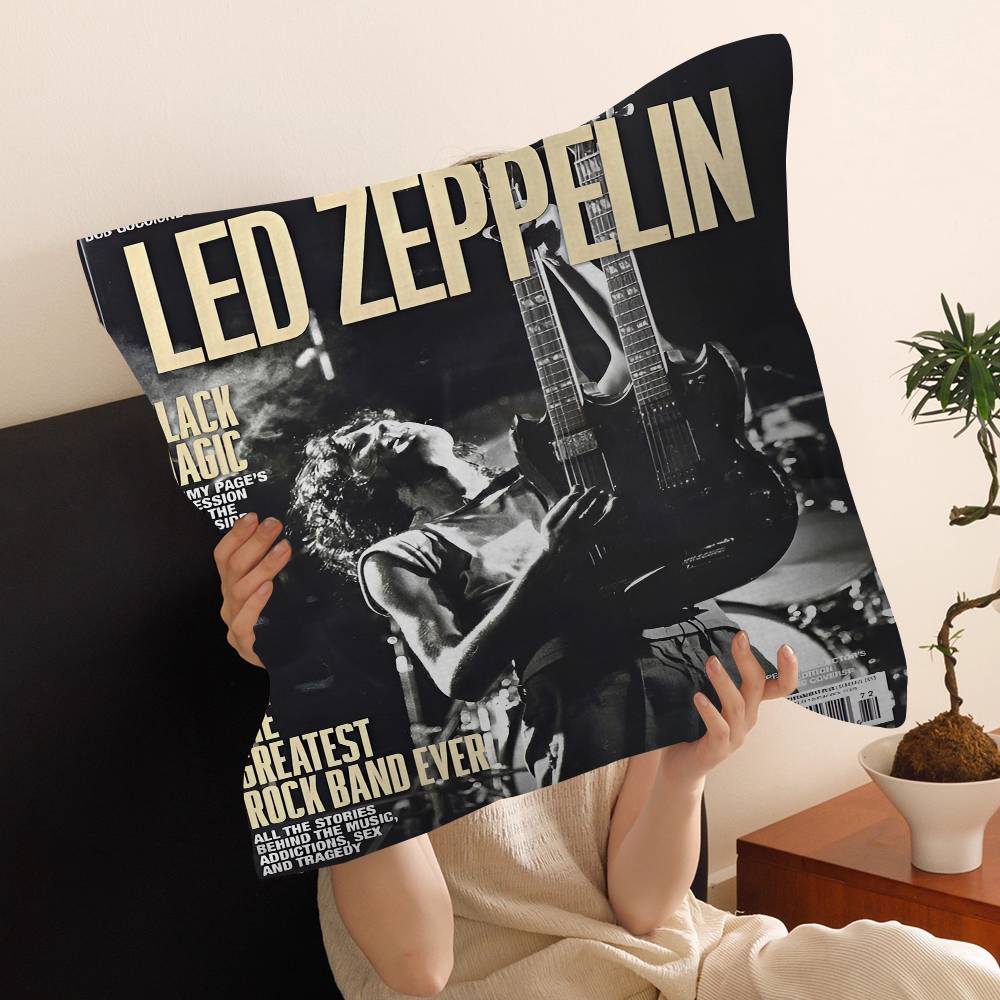 Подушки L-Led Z-Zeppelin Наволочки Мультяшные Декоративные для Дивана Дома Двусторонняя Печать Короткий Плюш Милая Наволочка