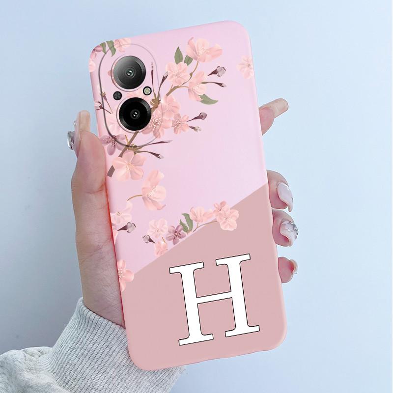 Чехол Для Realme C67 4G Цветы Буквы Рисунок Мягкий ТПУ Тонкий Силиконовый Задняя Крышка Телефона Для OPPO Realme C 67 Защита Funda