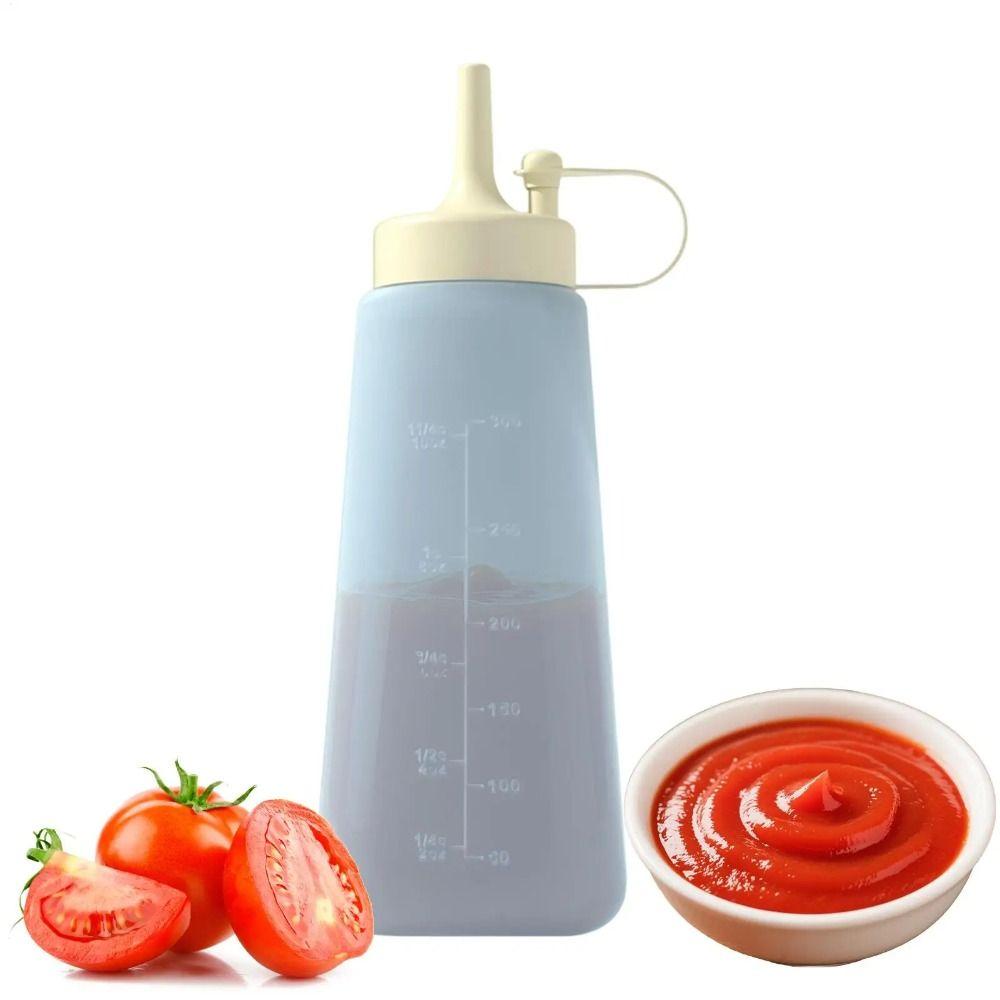 Transparent Condiment Squeeze Bottle Leakproof Design Silicone Split Bottle Salad Dressing