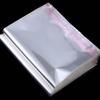 100 Transparent OPP Bags, 12CM Width, PP Plastic with Adhesive
