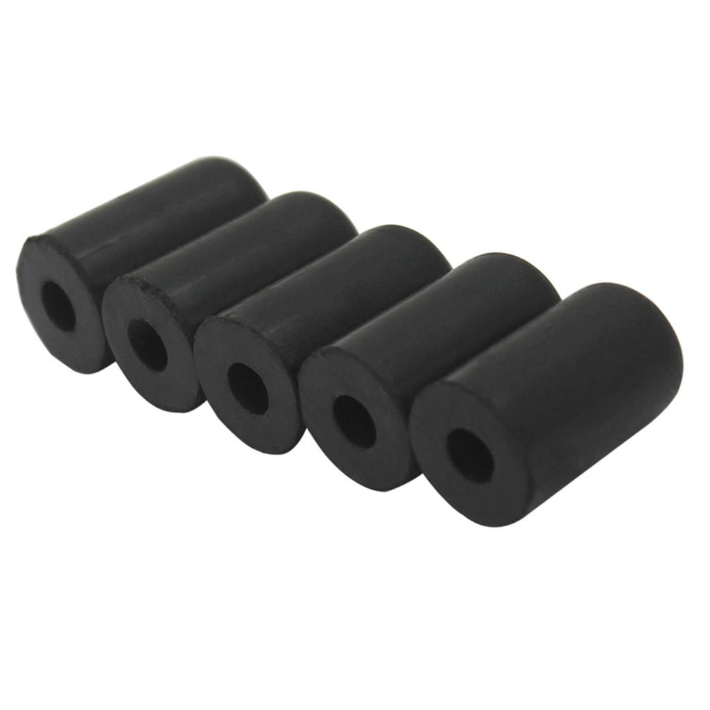 5Pcs Portable Black Cello Rubber Endpin Tip Protector Musical Instruments Accessory