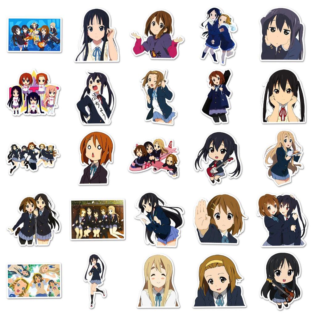 K-ON! Graffiti Cross-Border Japanese Comics DIY Sticker Set: Phone, Luggage, Waterproof.