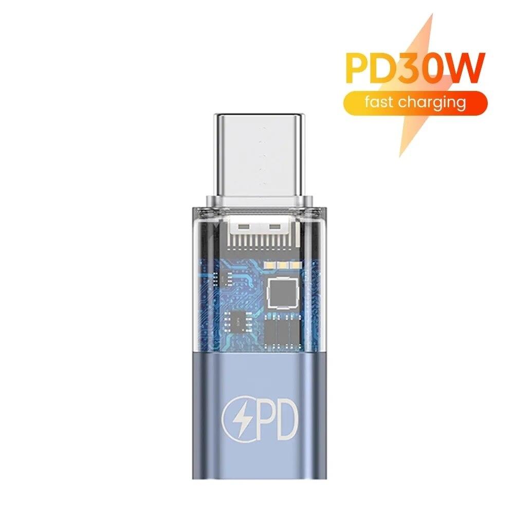 Lightning To Type C Adapters PD 30W Fast Charging Data Transmission Connector For iPhone 15 Pro Max iPad/iPod Phone Accessories