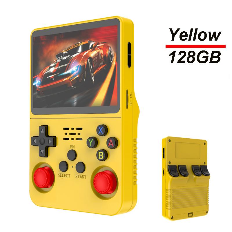 Портативная игровая консоль R36S с экраном IPS 3,5 дюйма, 128 ГБ, классическая ретро-игровая консоль, система Arkos, портативный карманный видеоплеер