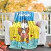 Cartoon T-T'choupi printed blanket—lightweight,soft,warm;versatile blanket all seasons—perfect as &air-conditioning throw,nap blanket