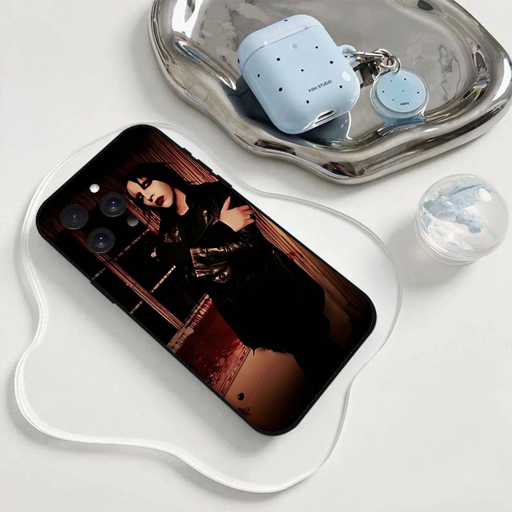 Чехол для телефона Singer M-Marilyn Manson Чехол для телефона Для iPhone 17 16 15 11 13 14 Pro Max X Xr Xs Max 12mini Черный Чехол