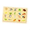 Children Wooden Puzzle Matching Toy Montessori Education Sorting Board for Boys and Girls