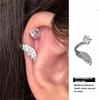 New 2025 Fashion Wing Ear Bone Nail Stud Earrings for Women Zircon Sparkling Zircon Gifts Trendy Fashion Accessory