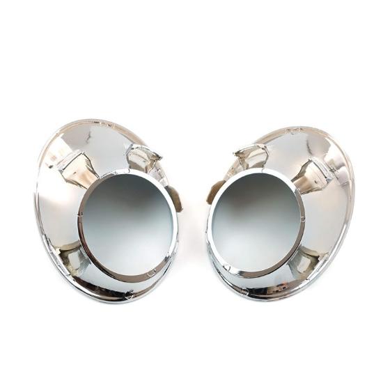 Для Megane Mk3 III рамка противотуманной фары никель правая левая 2 шт.. Набор хромированных автомобильных аксессуаров Oem 261521021R