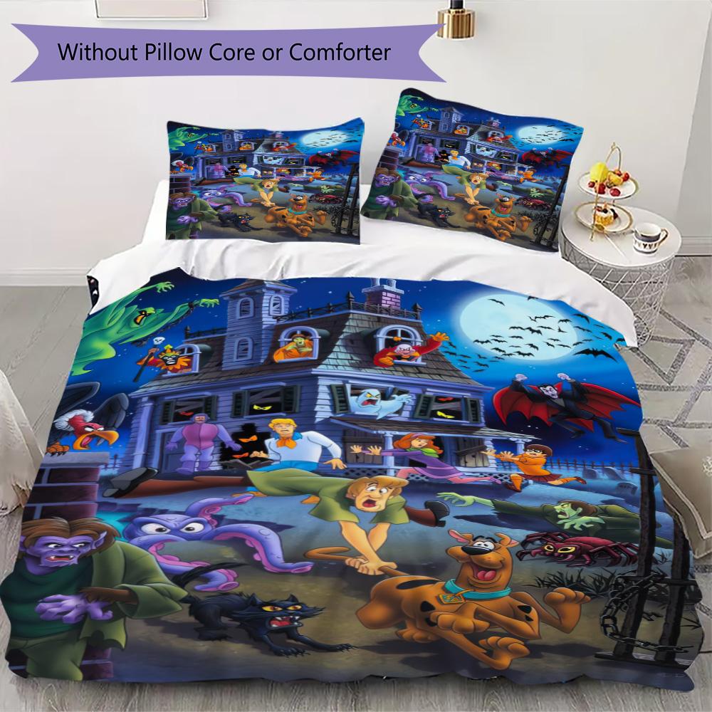 Halloween fantasy comedy adventure cartoon movie Scooby-Doo provides comfortable bedding covers and pillowcases for home use (without core) K13